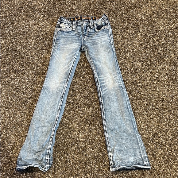 Rock Revival Light Blue Boot Cut Jeans - Picture 2 of 5